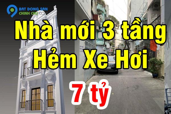 Nhà Mới Xây, Hẻm XH cách Nguyễn Thị Thập 20 m, 3 tầng, 7 Tỷ