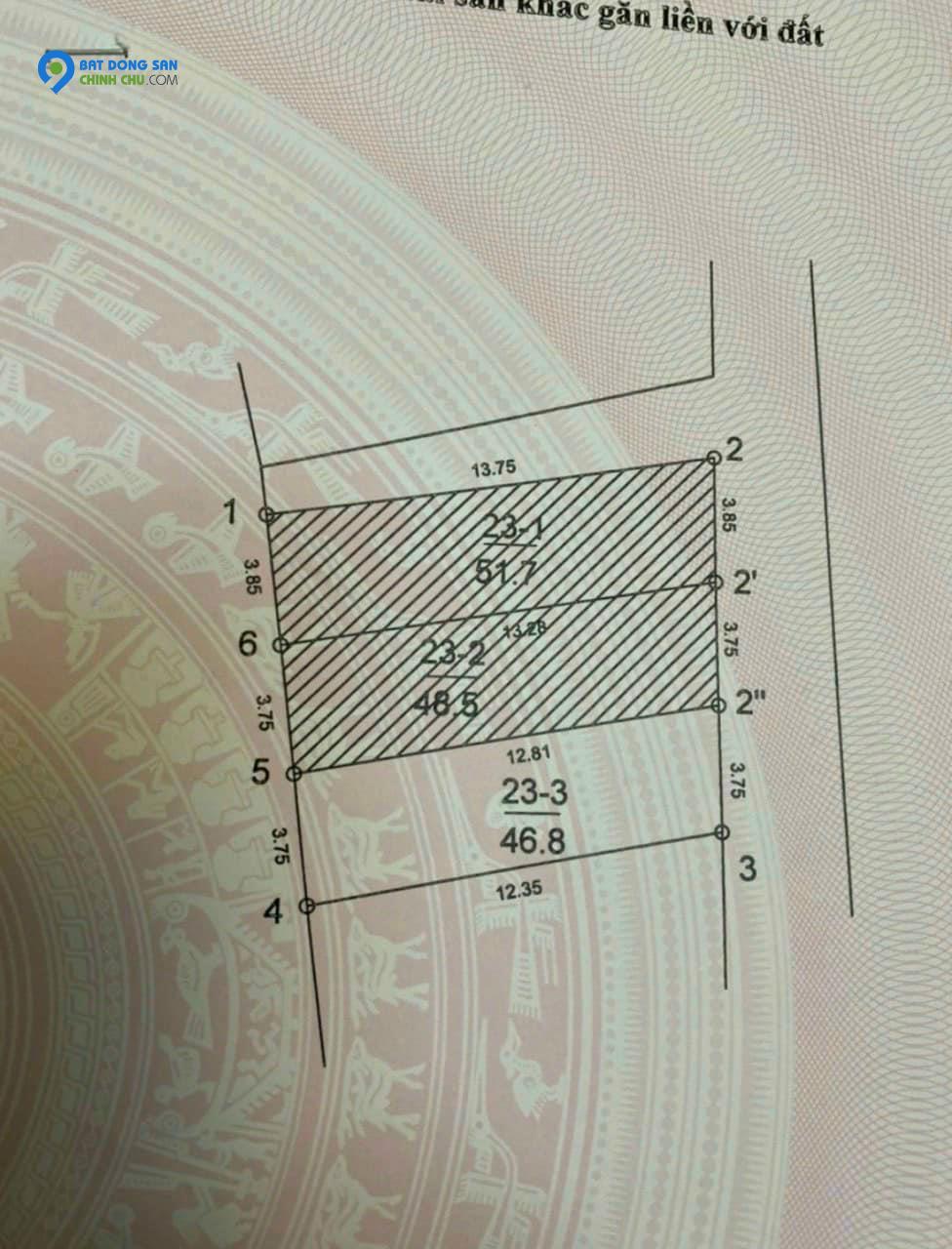 Nhà tôi cần bán mảnh thổ cư ở miêu nha 46,8m - đường rộng 7m kinh doanh otô tải đỗ cửa - giá muốn bán 2ty180tr