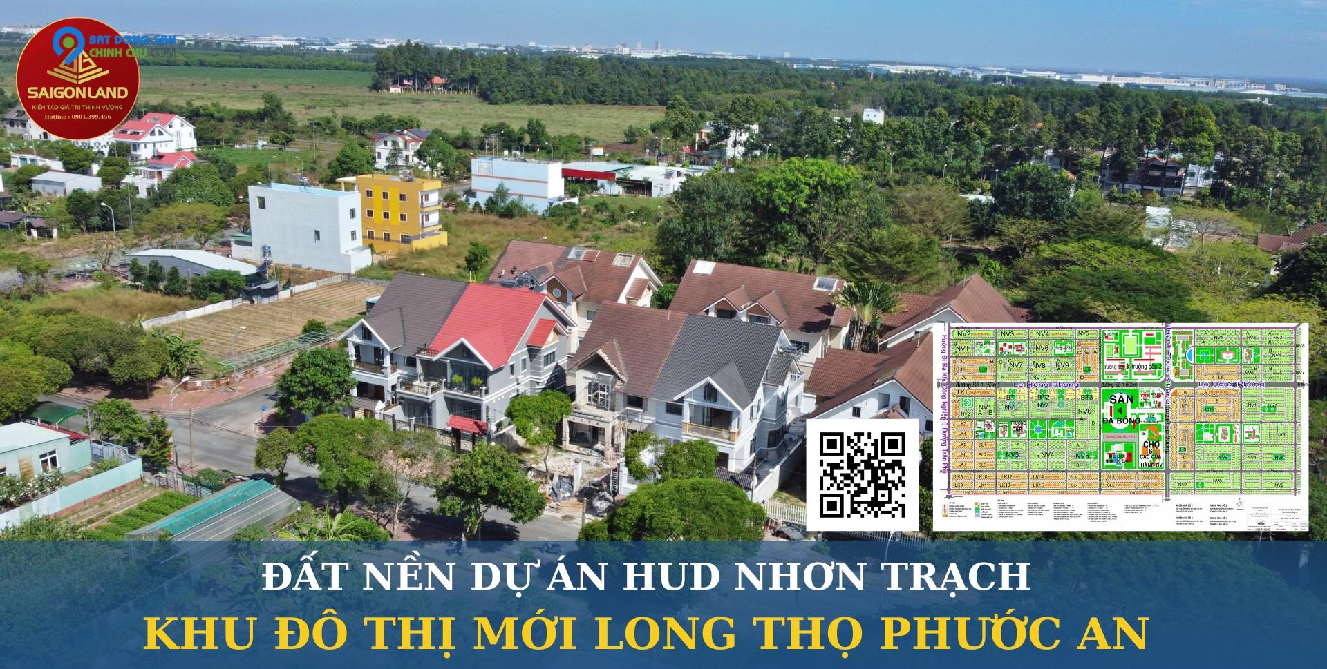 SAIGONLAND - Mua Bán đất dự án HUD - XDHN tại Nhơn Trạch Đồng Nai, sổ hồng riêng,