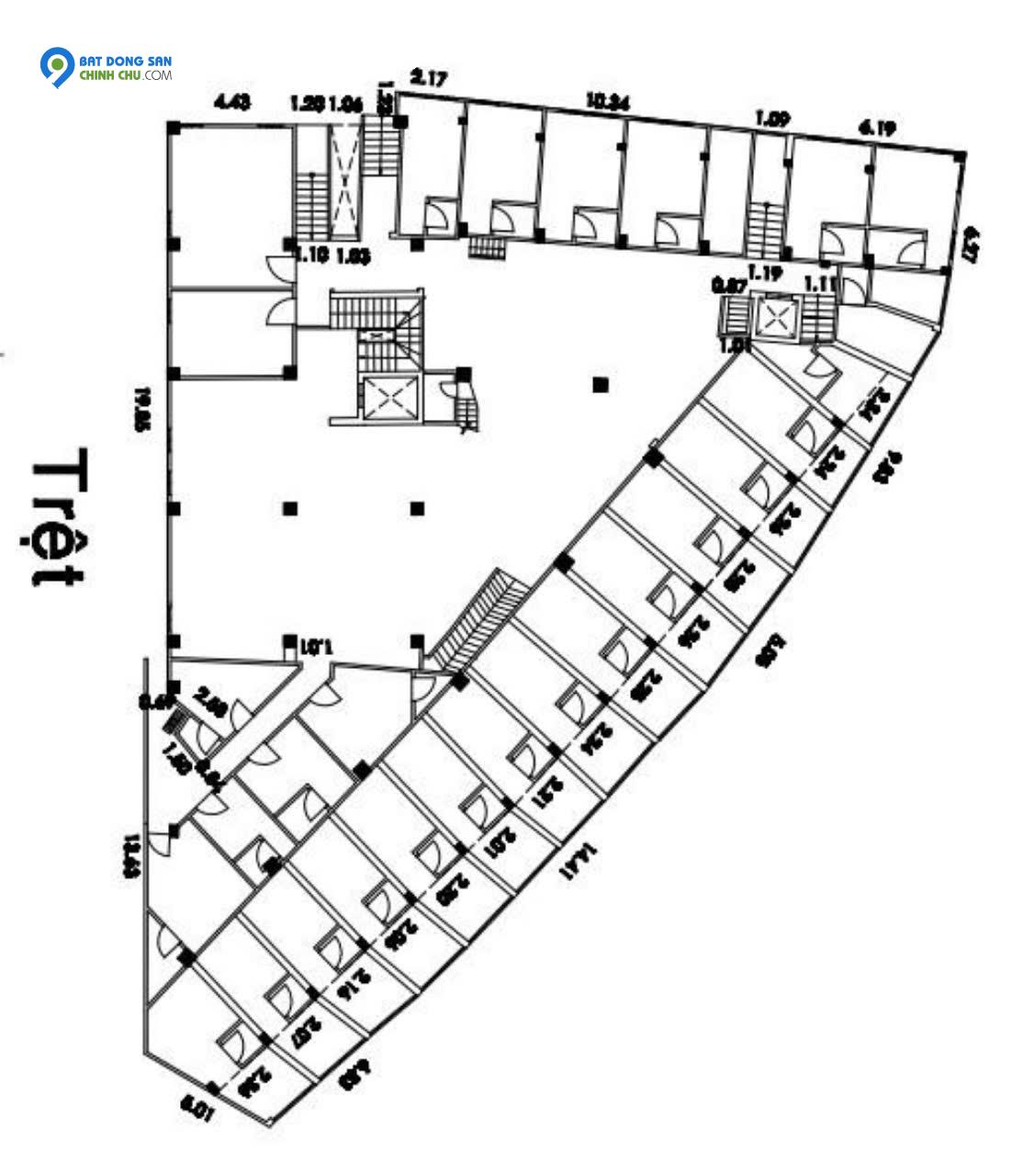 TÒA NHÀ CHDV 7 tầng đường Âu Cơ  THU NHẬP KHỦNG 1 TỶ/THÁNG, CHỈ 90 TỶ. 360 phòng, 26 kiot, 640m2 dtsd