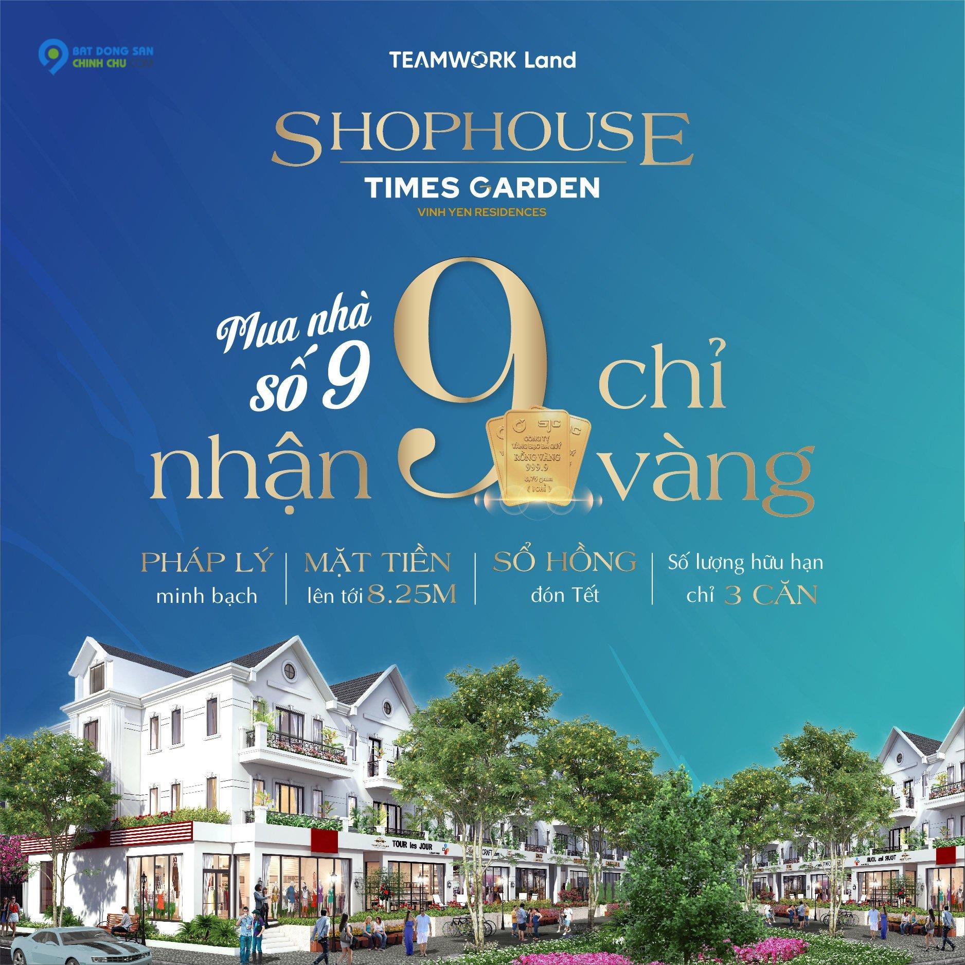 Tặng 9 chỉ vàng khi mua căn số 9 tại Times Garden Vĩnh Yên.lh 0839238555