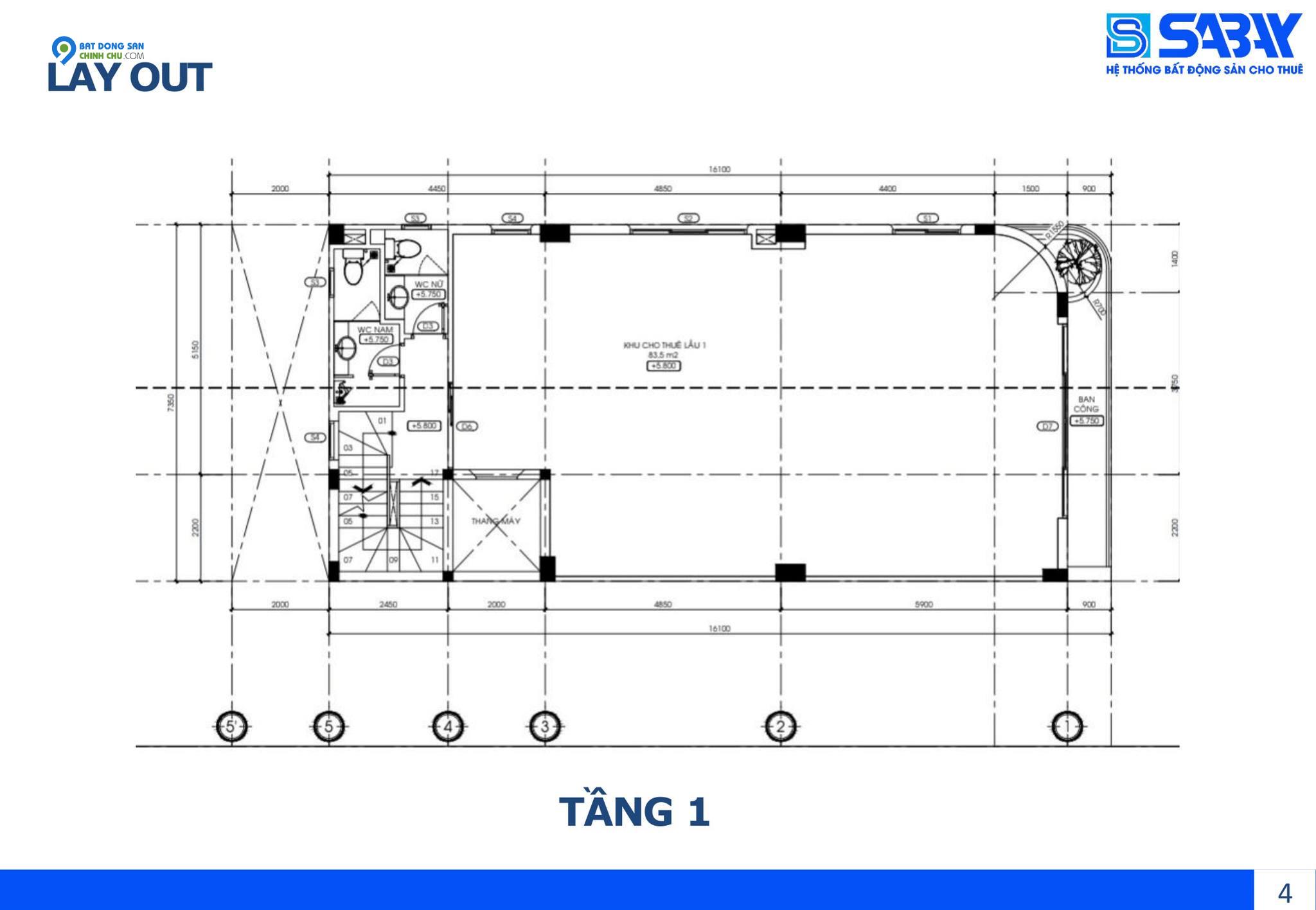 CHO THUÊ NGUYÊN TÒA NHÀ  VĂN PHÒNG MỚI TẠI SABAY 25/1 CỬU LONG